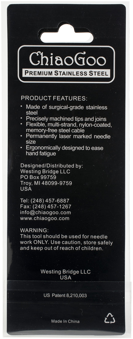 ChiaoGoo Red Circular Knitting Needles 9" (23cm) 2.75