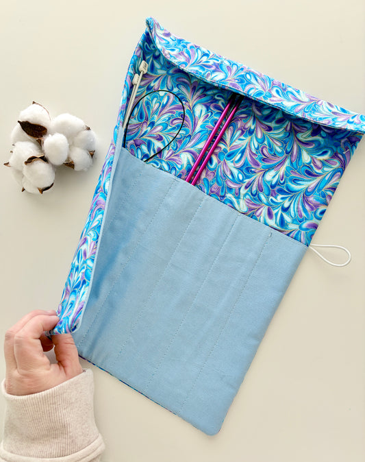 Gold Swirl | Knitting Needle Pouch