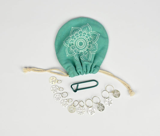 Mindful Sterling Silver Plated Chakra Stitch Markers