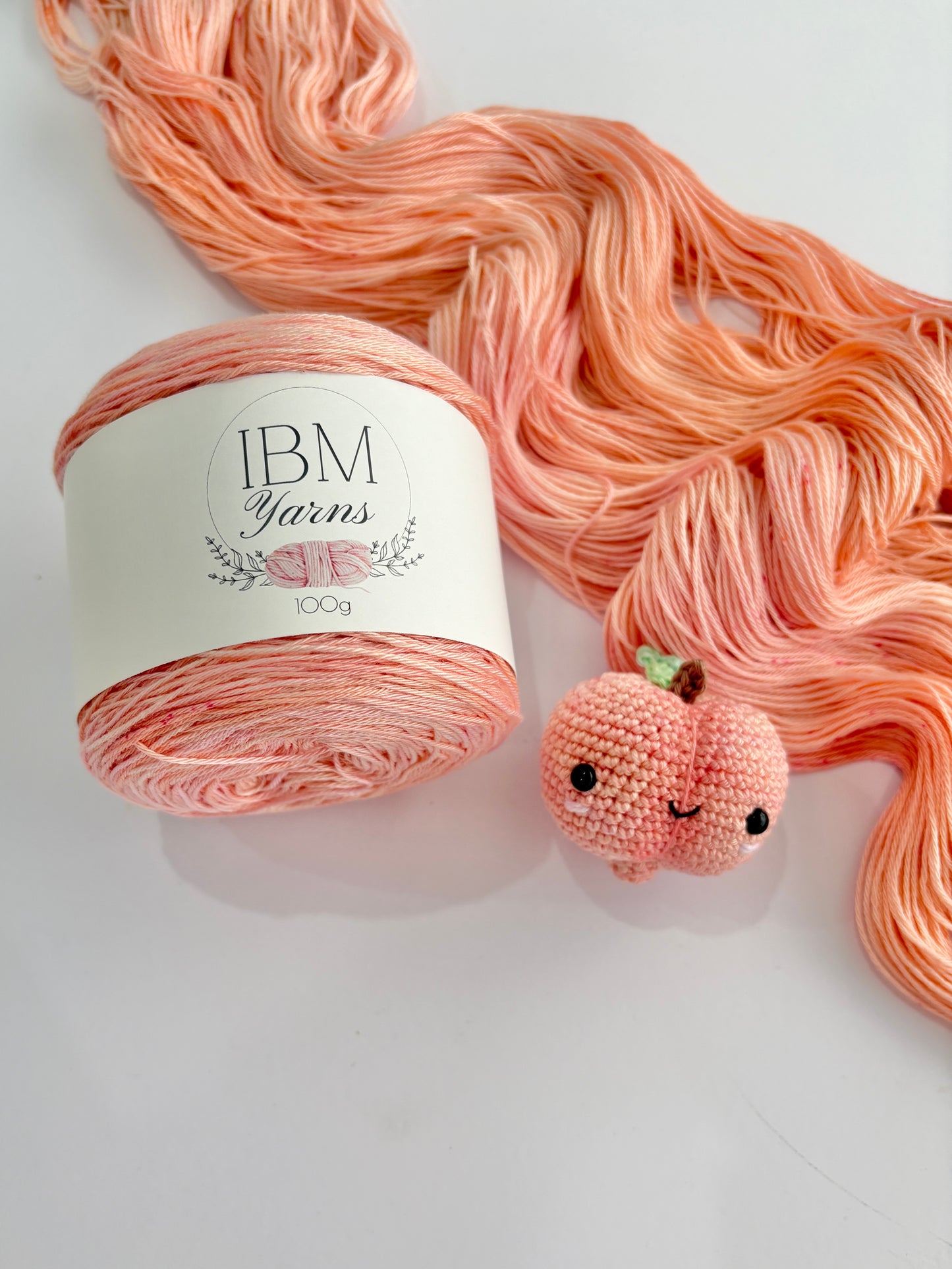 Peachy Pink - 4 ply, 100% Pima cotton Hand Dyed Cotton