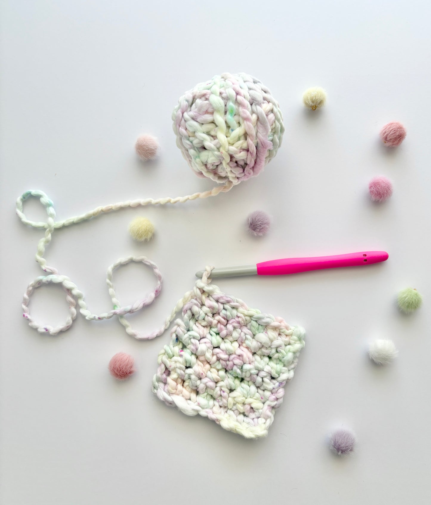 Pastel Blooms - Super Bulky Hand Dyed Cotton