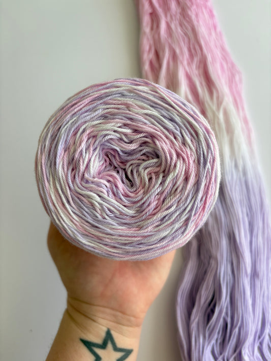 “Marshmallow Smoosh” - CUSTOM BASES Hand Dyed Cotton