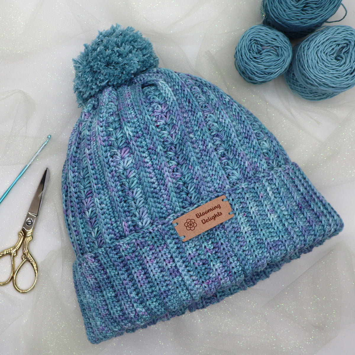 Aurora Beanie Crochet Pattern and Yarn Bundle