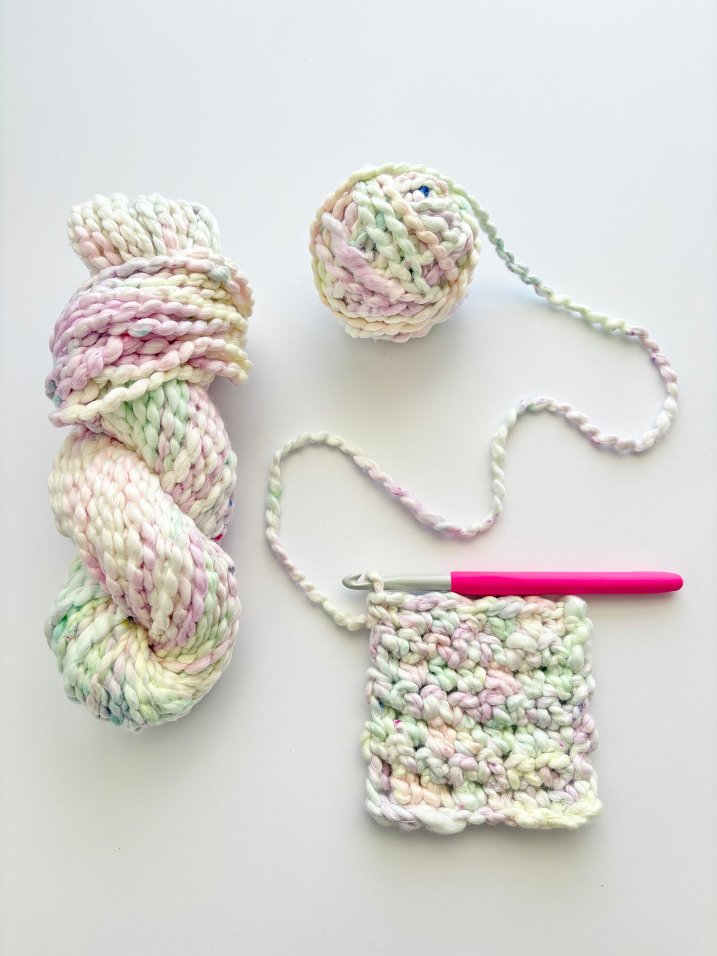 Pastel Blooms - Super Bulky Hand Dyed Cotton