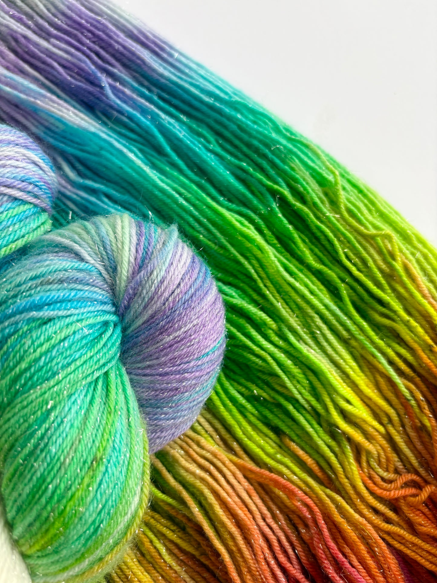 Rainbow Sparkle - Merino/ nylon/stellina