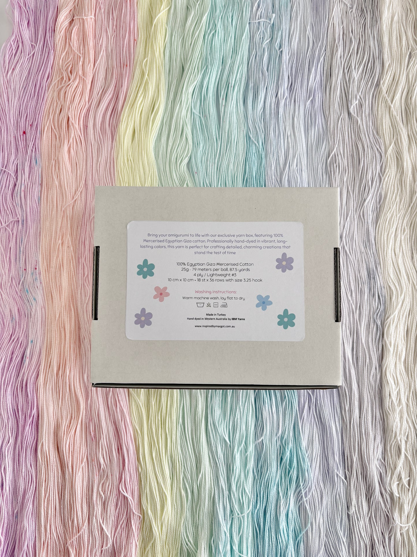 Pastel Pops "Unicorn Whisper" - 10x 25g Amigurumi Egyptian cotton set, Hand Dyed Cotton 4ply