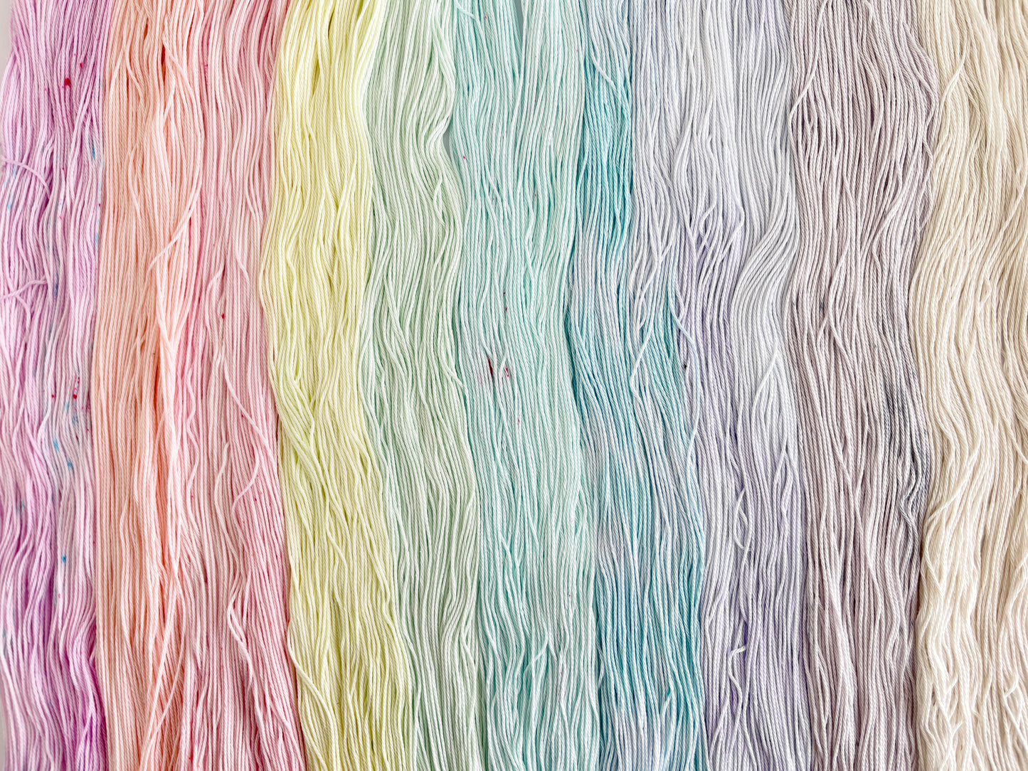 Pastel Pops "Unicorn Whisper" - 10x 25g Amigurumi Egyptian cotton set, Hand Dyed Cotton 4ply
