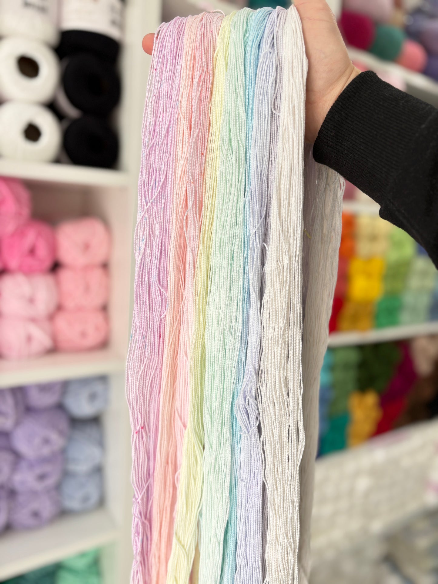 Pastel Pops "Unicorn Whisper" - 10x 25g Amigurumi Egyptian cotton set, Hand Dyed Cotton 4ply