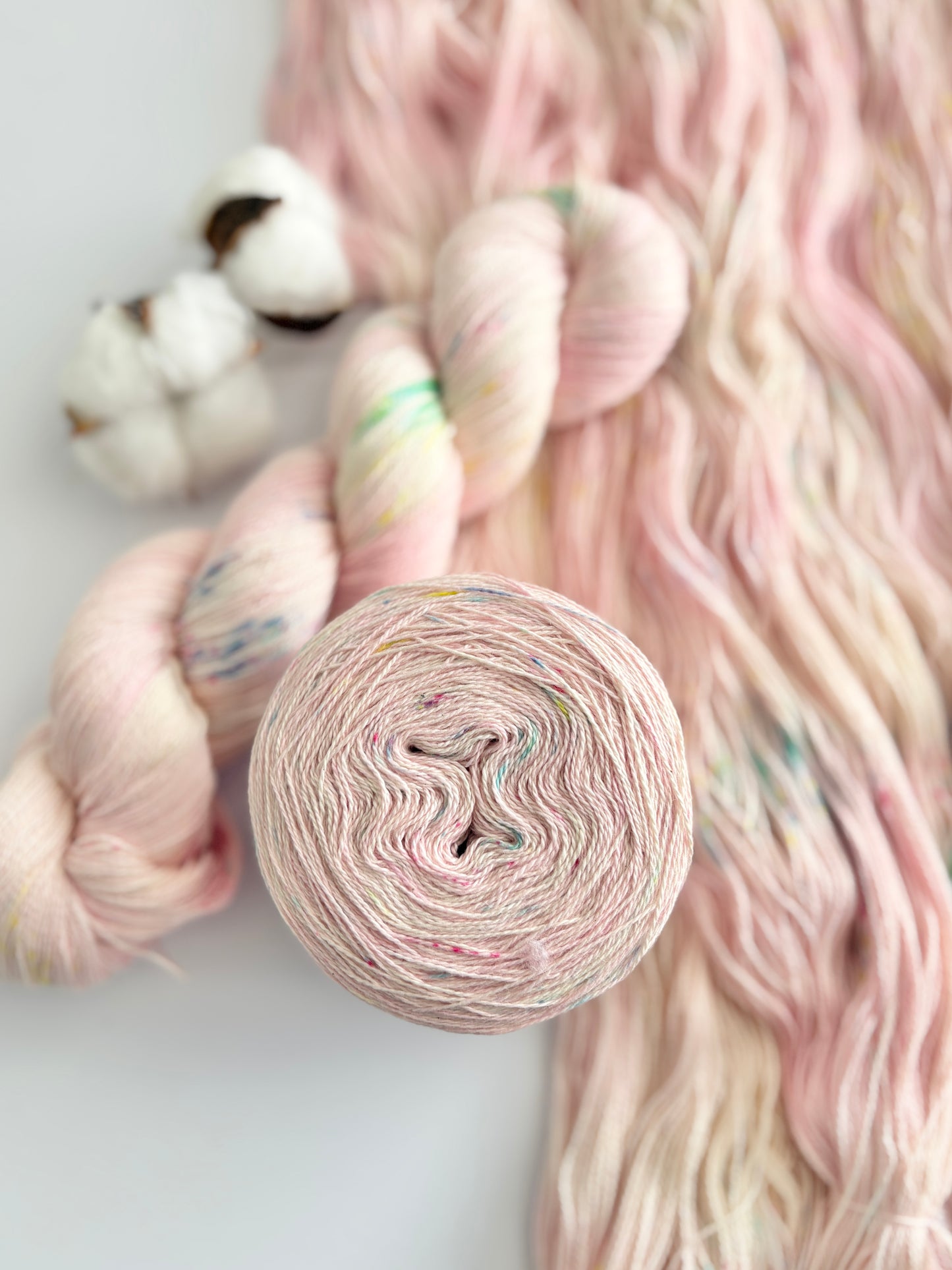 Makin' me blush - 2 ply/ Lace, 100% Pima Cotton - Hand Dyed Cotton