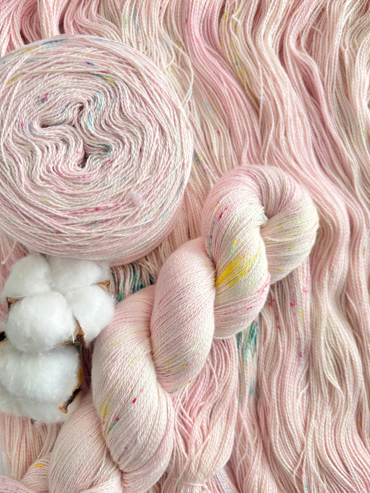 Makin' me blush - 2 ply/ Lace, 100% Pima Cotton - Hand Dyed Cotton
