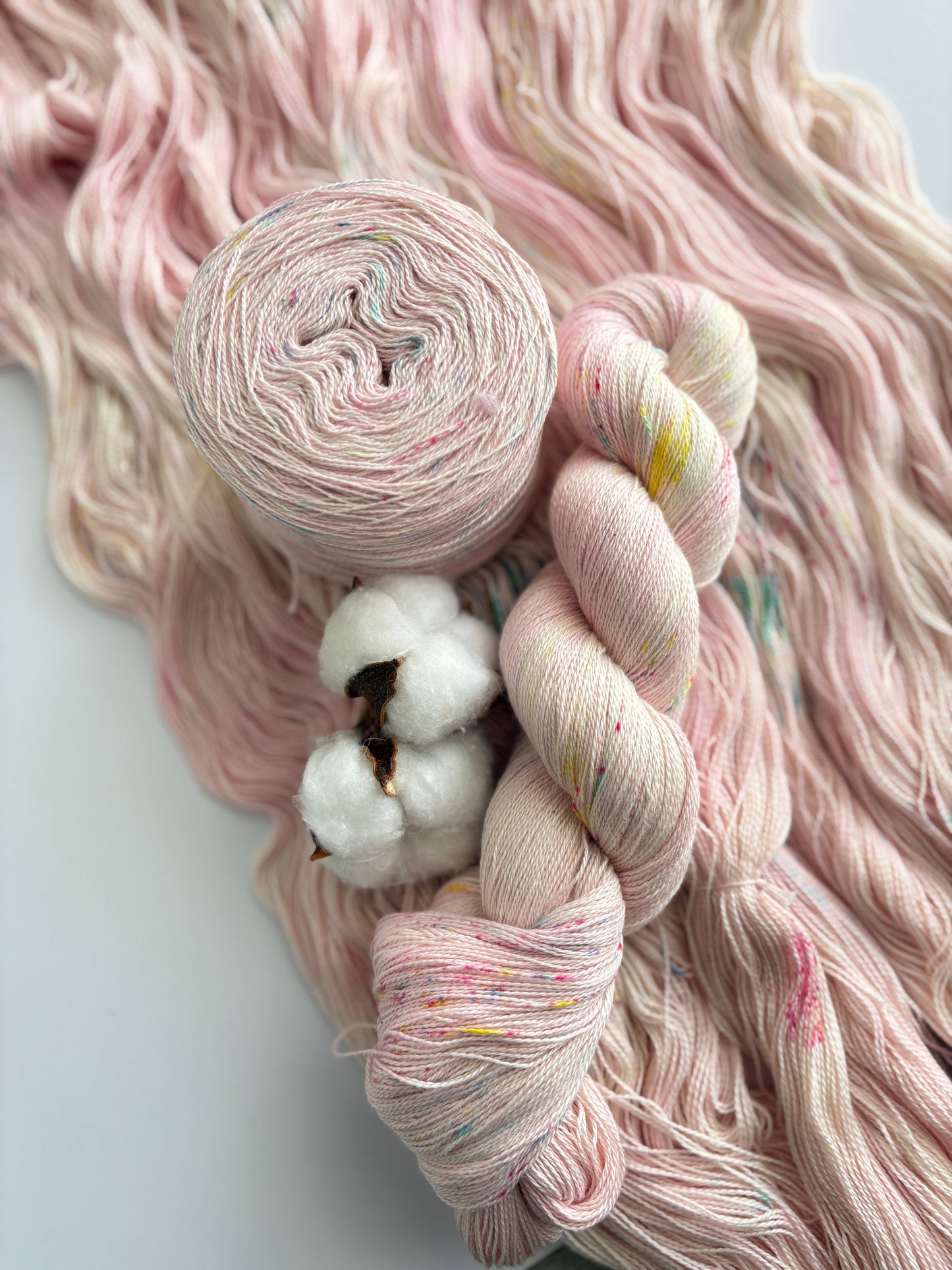 Makin' me blush - 2 ply/ Lace, 100% Pima Cotton - Hand Dyed Cotton