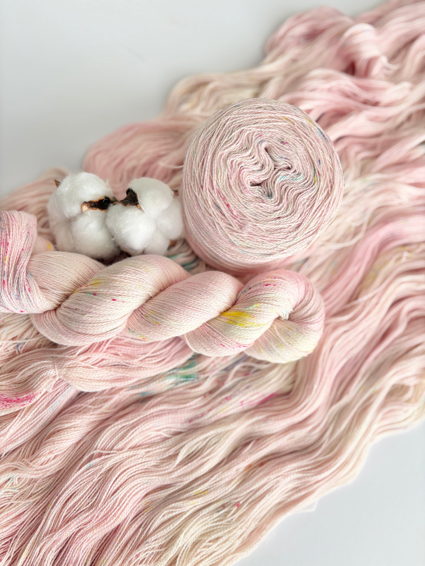 Makin' me blush - 2 ply/ Lace, 100% Pima Cotton - Hand Dyed Cotton