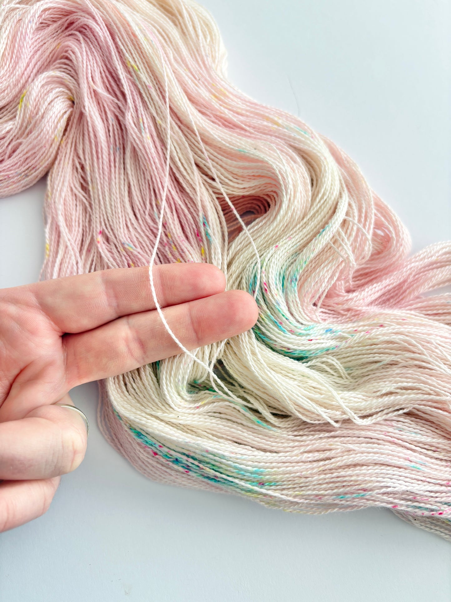 Makin' me blush - 2 ply/ Lace, 100% Pima Cotton - Hand Dyed Cotton
