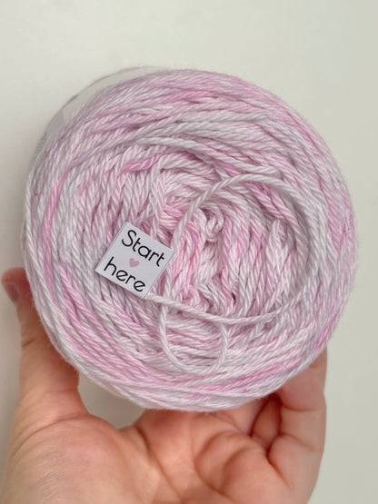 Pink and Grey Galah (variegated) 8ply 100g Australian Cotton