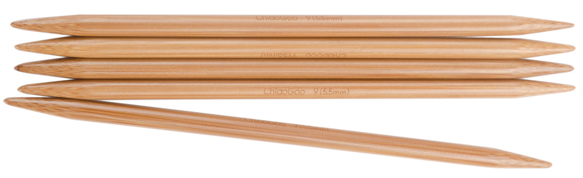 ChiaoGoo Takumi Bamboo Double Pointed Knitting Needles 6" 2.25
