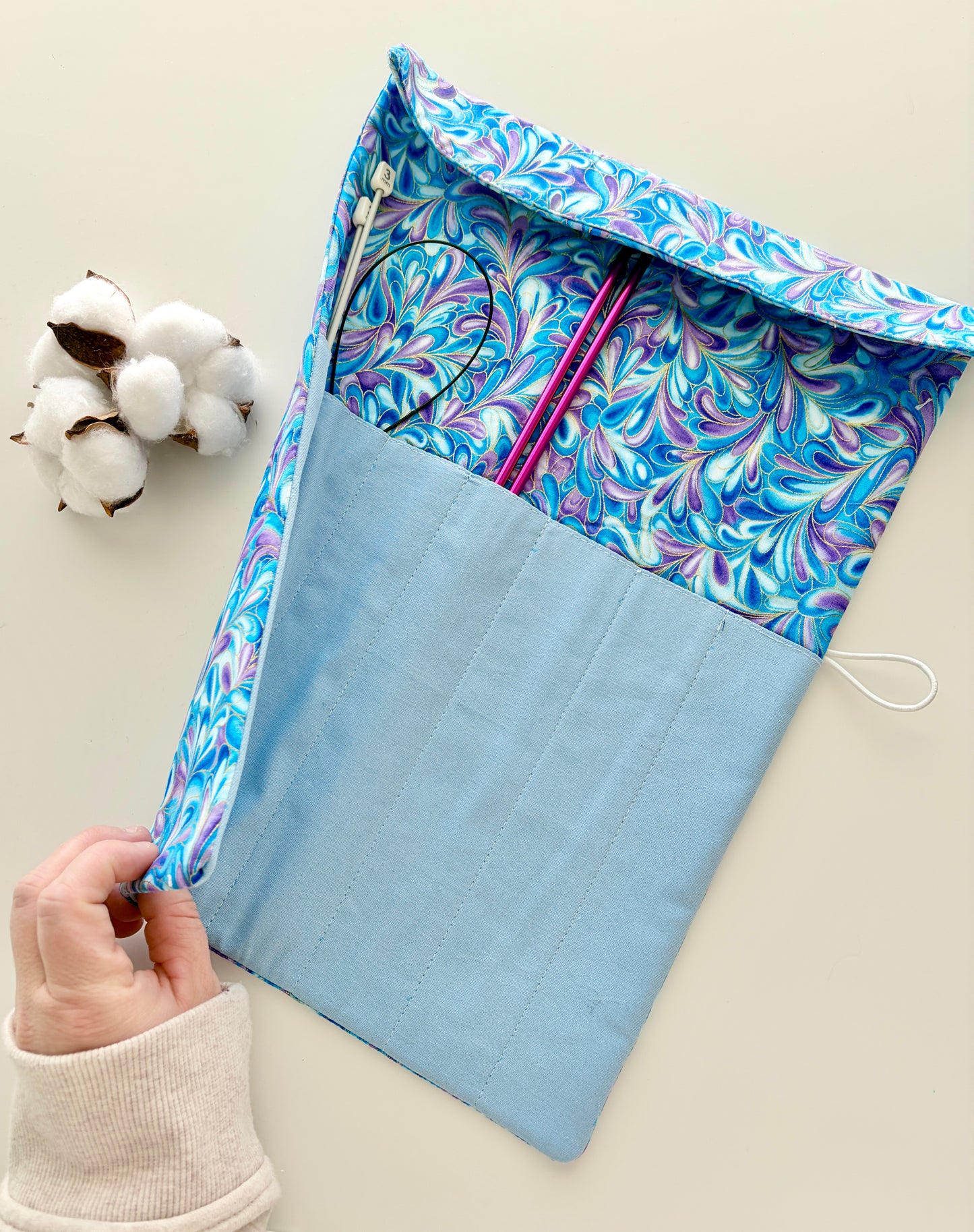 Gold Swirl | Knitting Needle Pouch