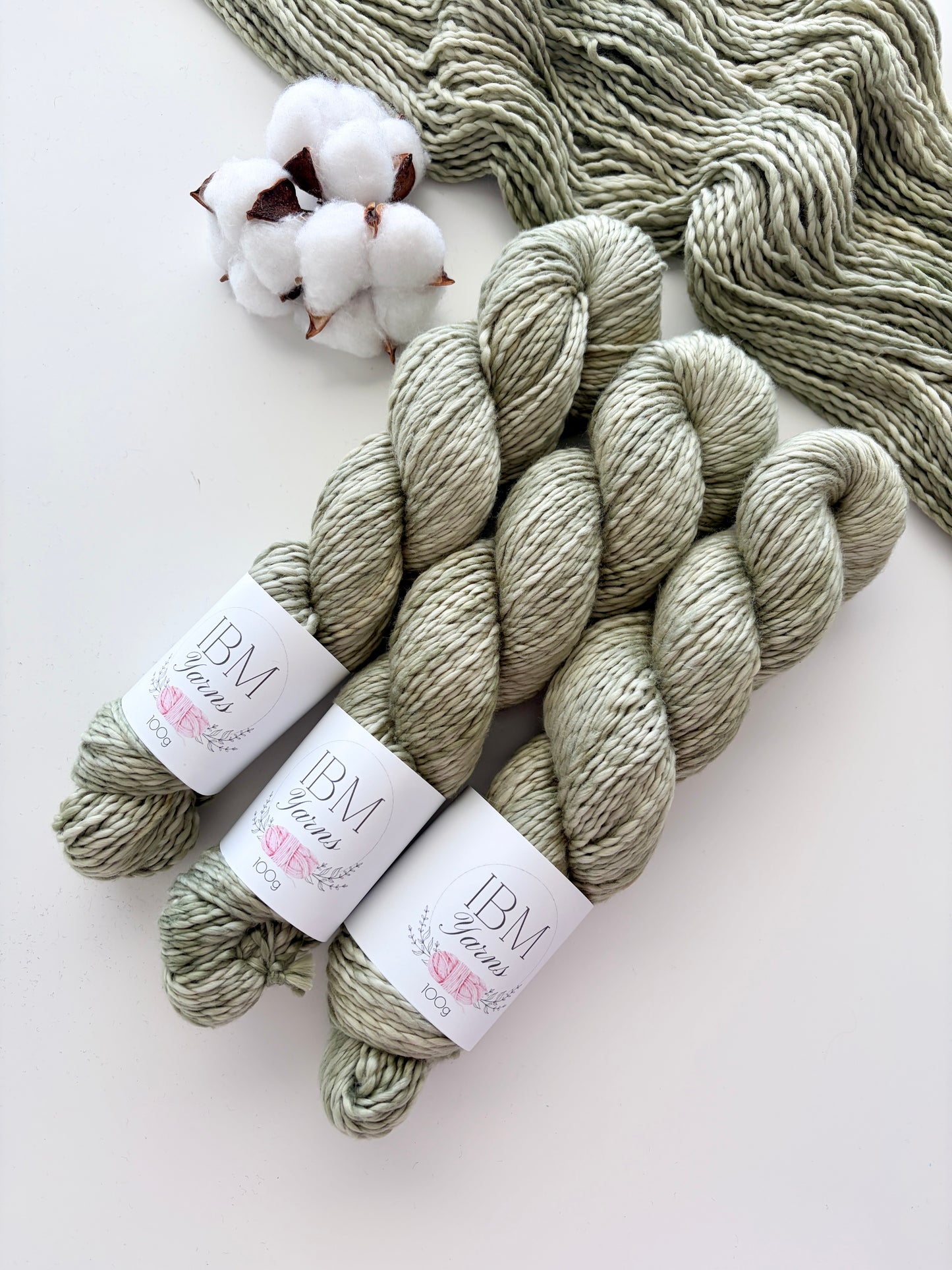 100% Pima Cotton | 12 ply/ Aran