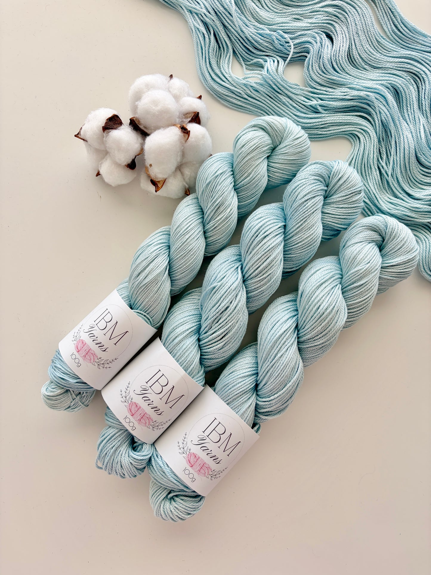 100% Pima Cotton | 12 ply/ Aran