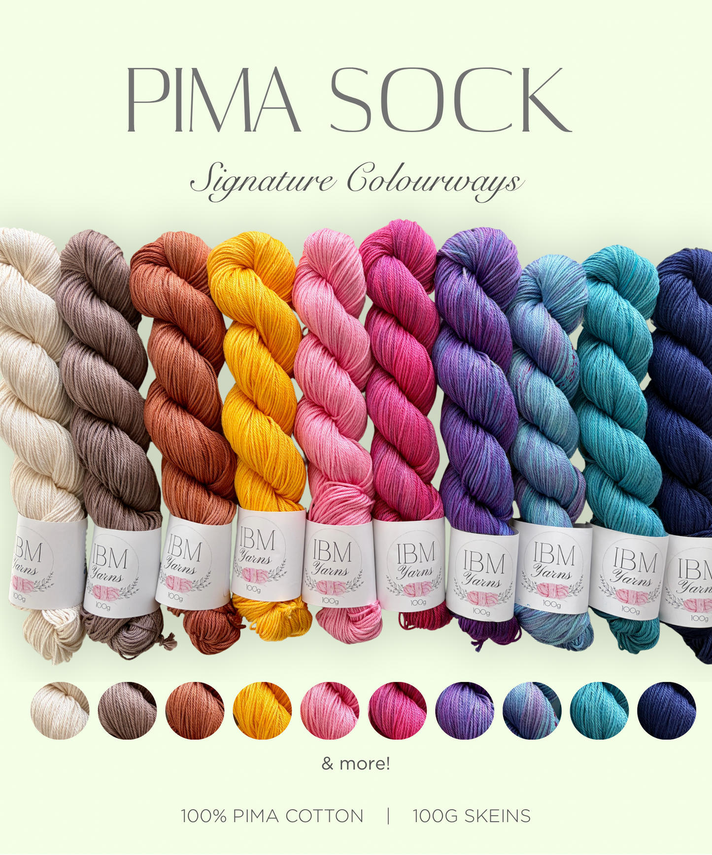 100% Pima Cotton | 4 ply/ Sock