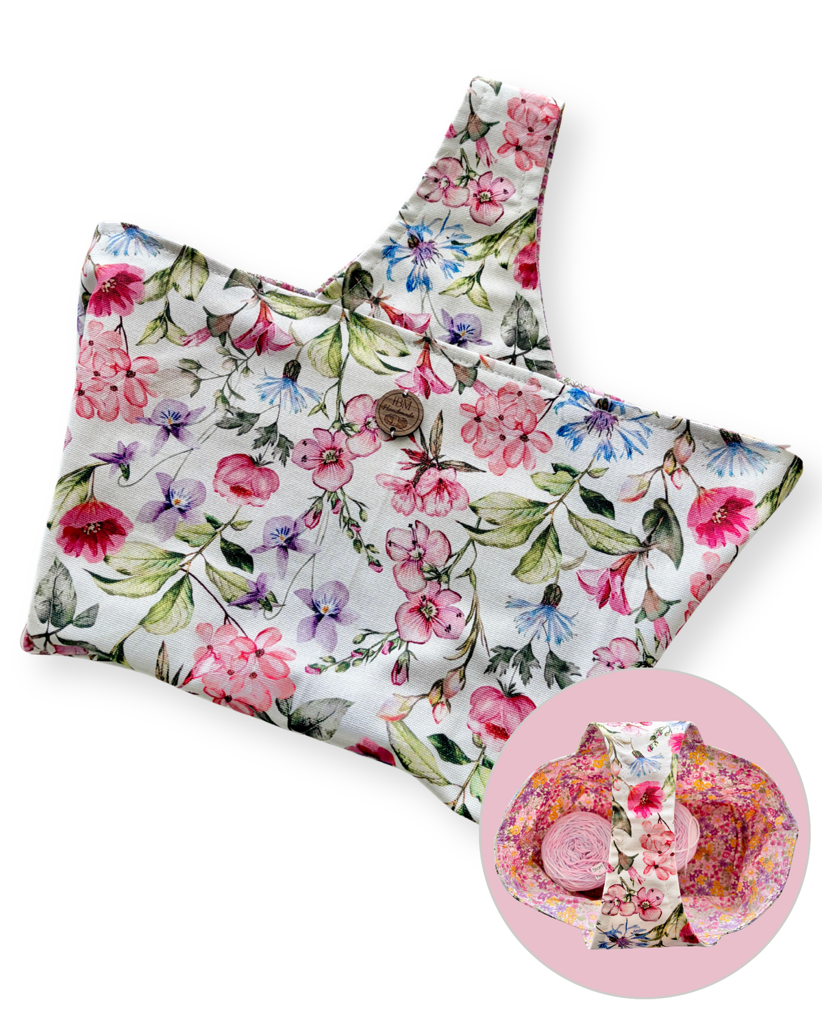 Basket Project Bags | Crochet and Knitting Carry Bags