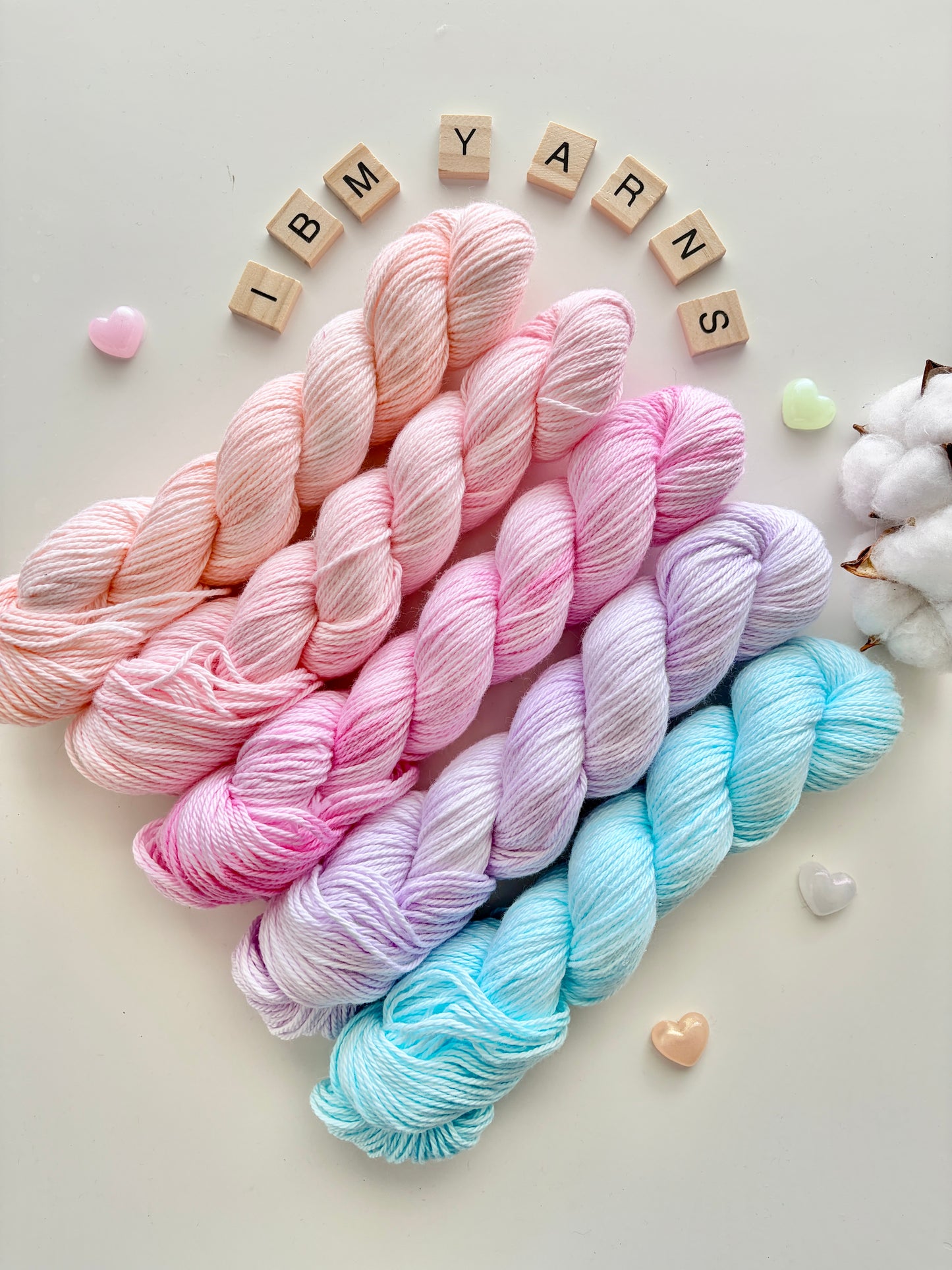 Rainbow Clouds | 5x 50g Skein Set 100% Classic Cotton