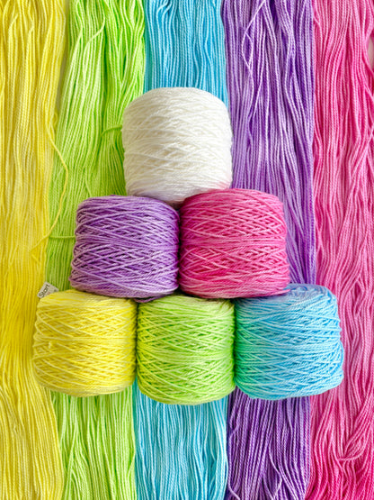 Blooming Brights - 8 ply Australian cotton set 50g cakes x6
