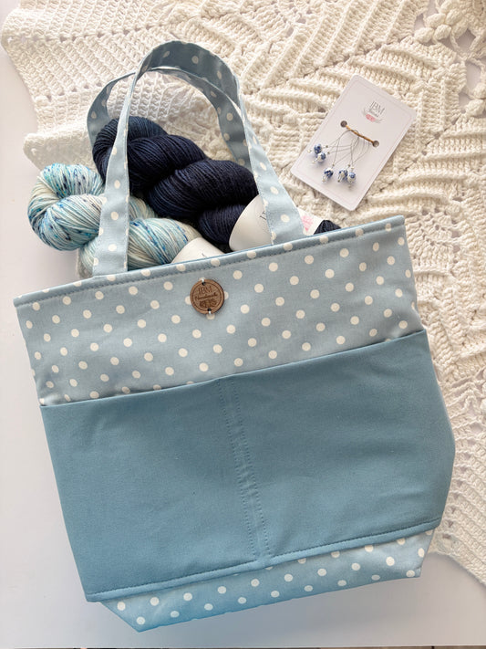 Blue Spots | Medium Project bag Gift Set