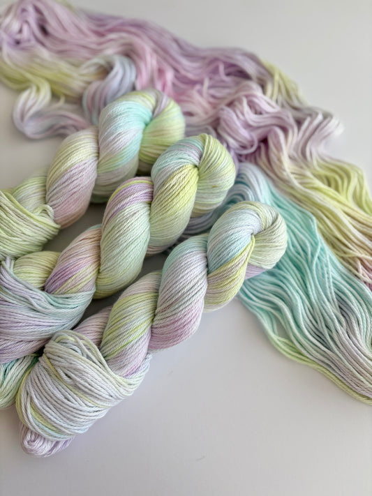 Rainbow Sherbet - 4 ply 100% Cotton 100g