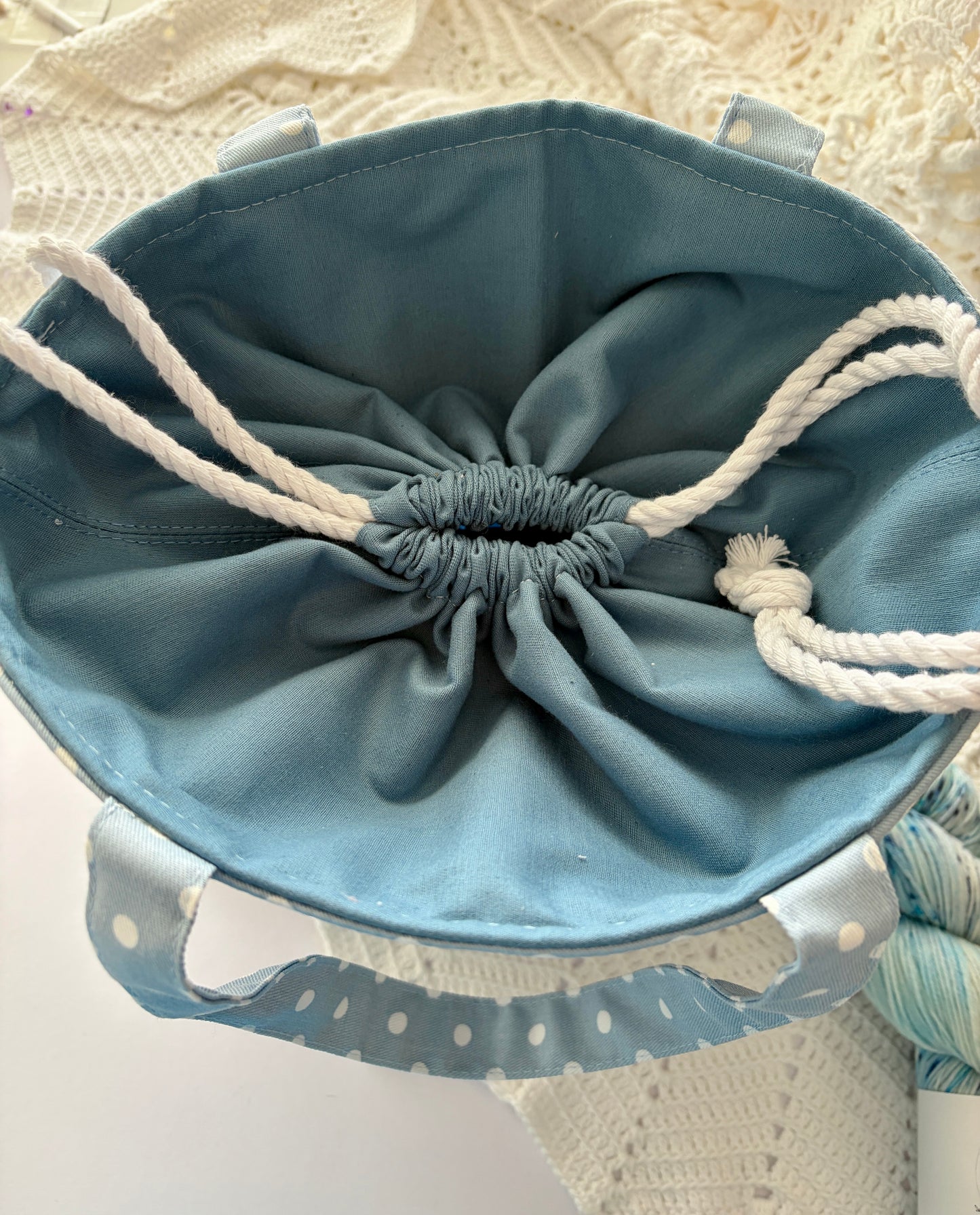 Blue Spots | Medium Project Bag