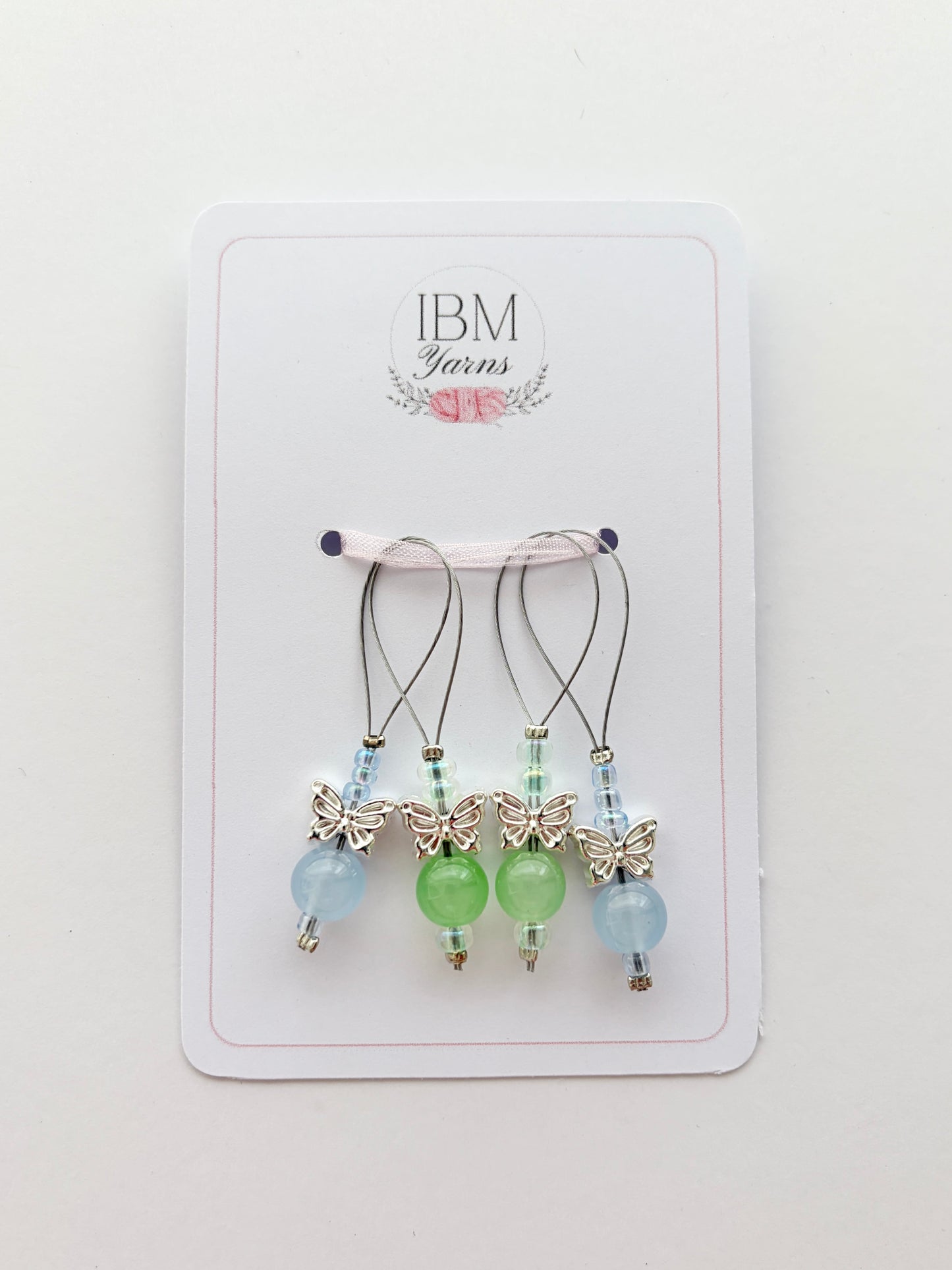 Handmade Stitch Markers - Butterfly - Set of 5