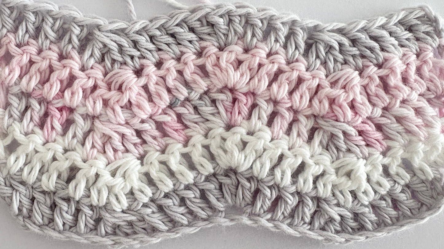Pink and Grey Galah (variegated) 8ply 100g Australian Cotton
