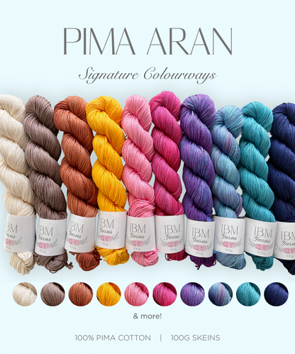 100% Pima Cotton | 12 ply/ Aran