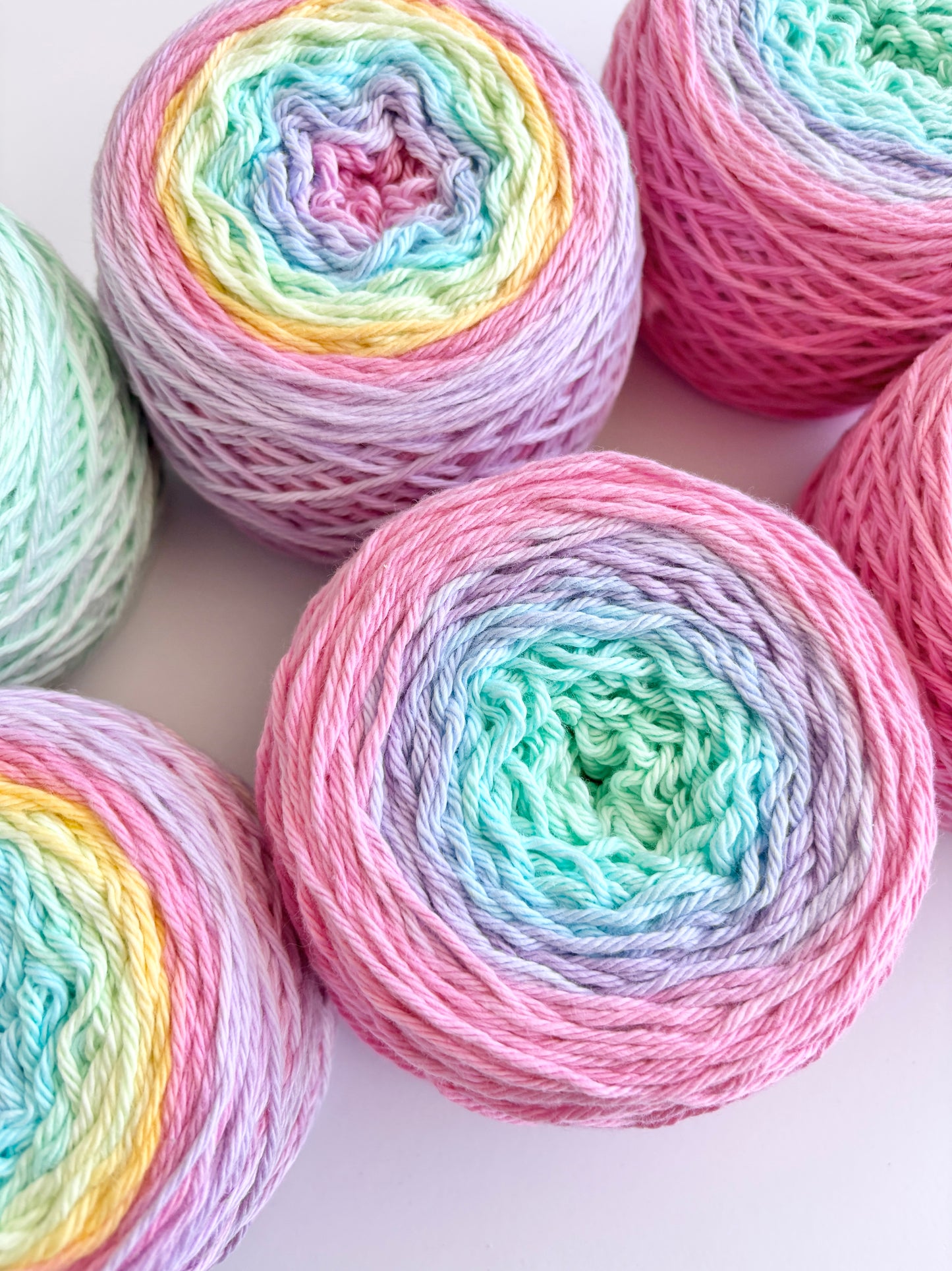 Rainbow cotton candy - Australian Cotton 100g - IBM Yarns