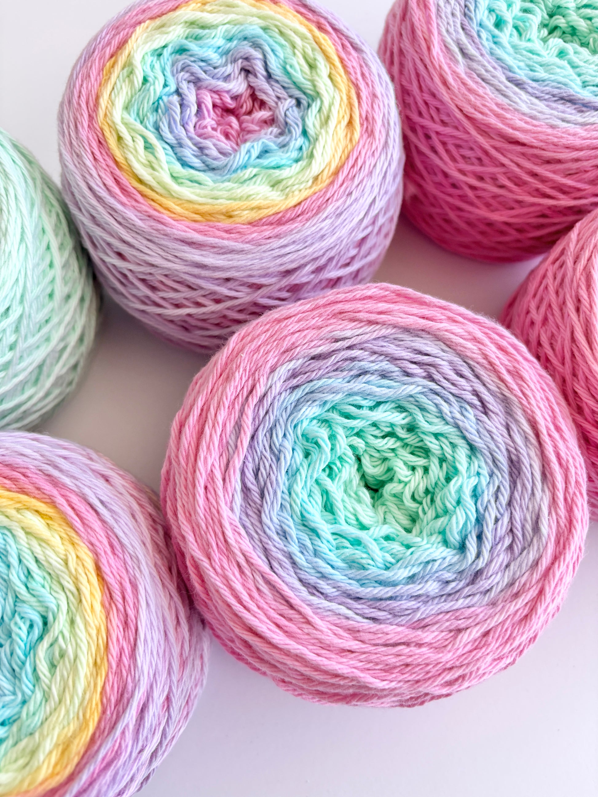 Rainbow cotton candy - Australian Cotton 100g - IBM Yarns