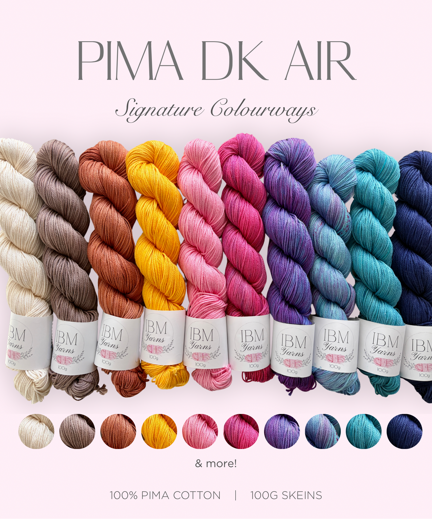 100% Pima Cotton AIR | 8 ply/ DK