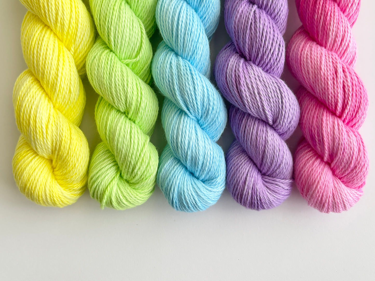 Blooming Brights - 8 ply Australian cotton set 50g cakes x6