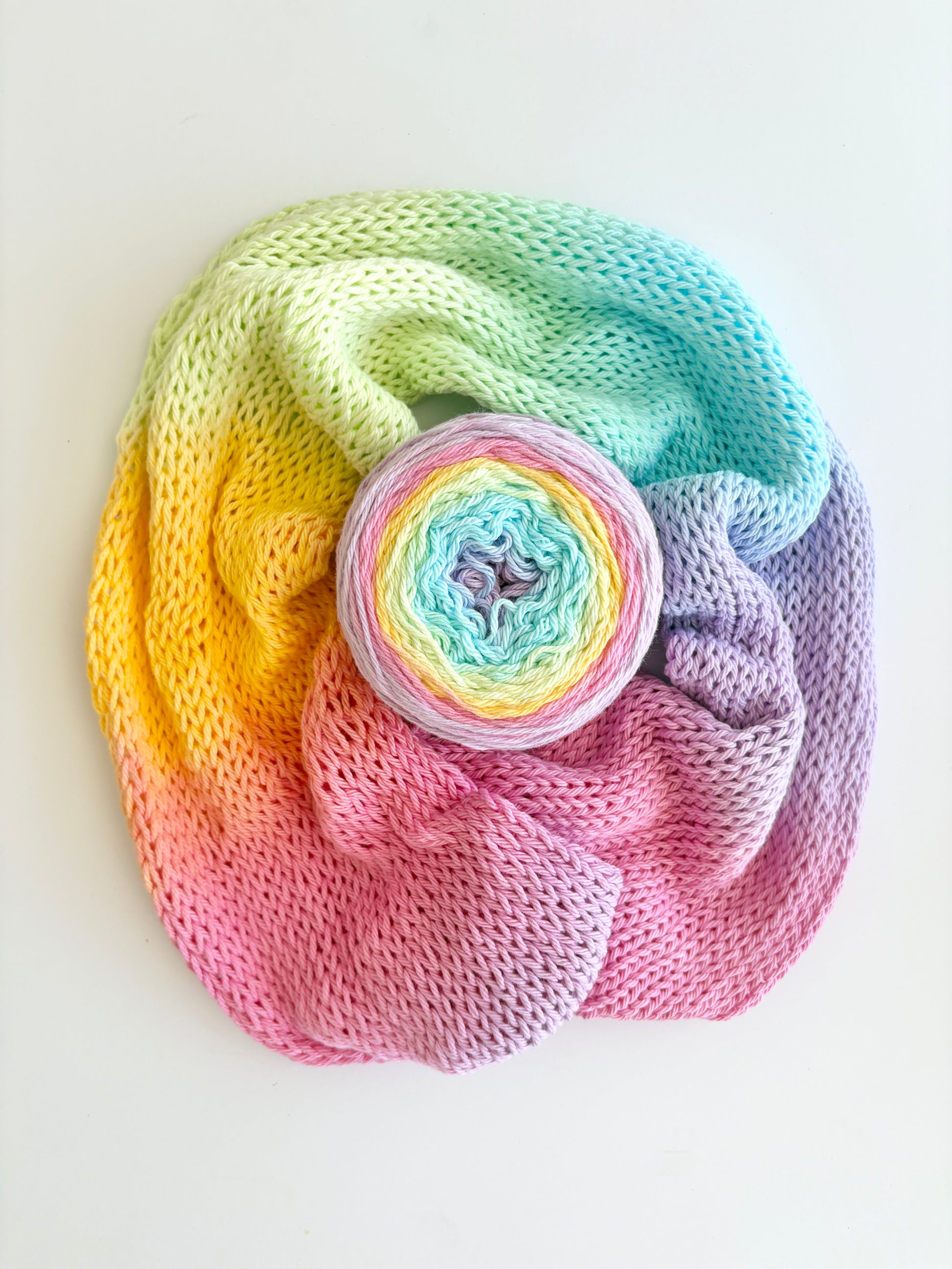 Rainbow cotton candy - Australian Cotton 100g - IBM Yarns