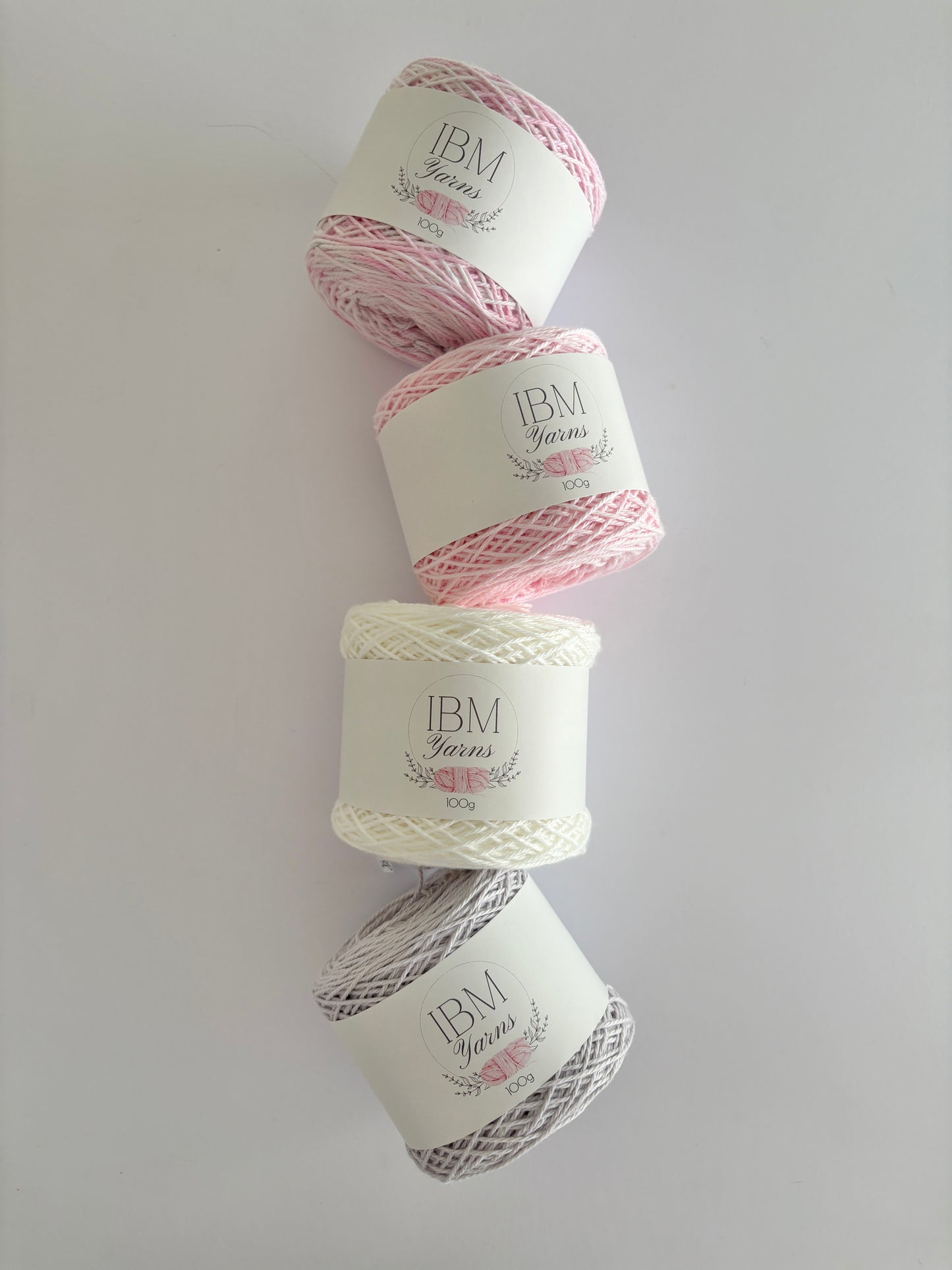 Pink and Grey Galah (variegated) 8ply 100g Australian Cotton
