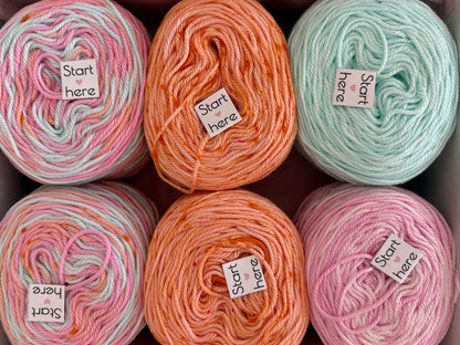 Mini Cotton Cake Set - Assorted box of 6