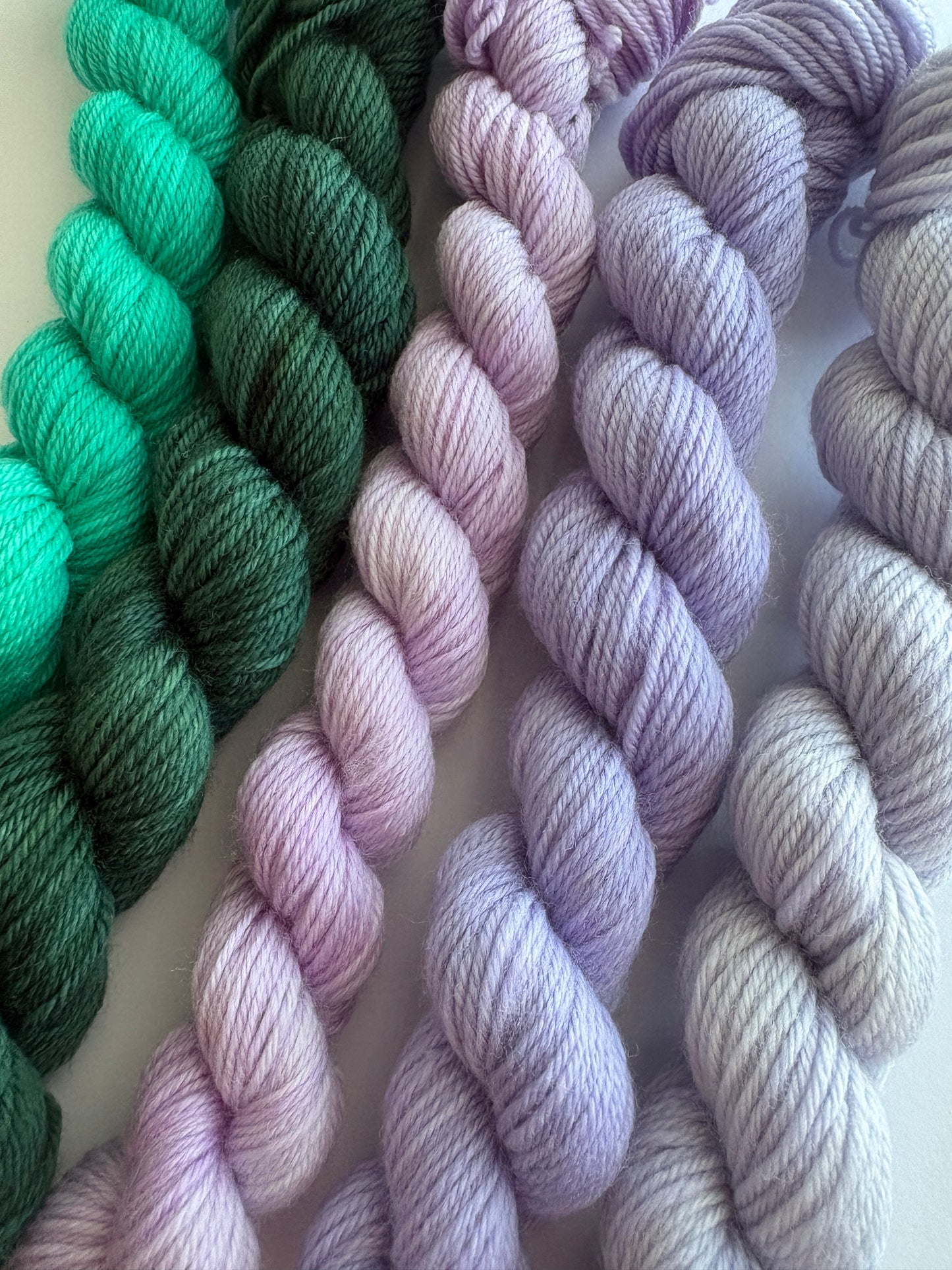 “Lavender Bouquet” - Mini Sock Set, x5 20g skeins, Australian Merino/ Nylon Superwash