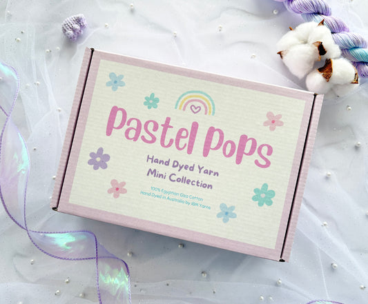 Pastel Pops "Unicorn Whisper" - 12x 25g Amigurumi Egyptian cotton set, Hand Dyed Cotton 4ply