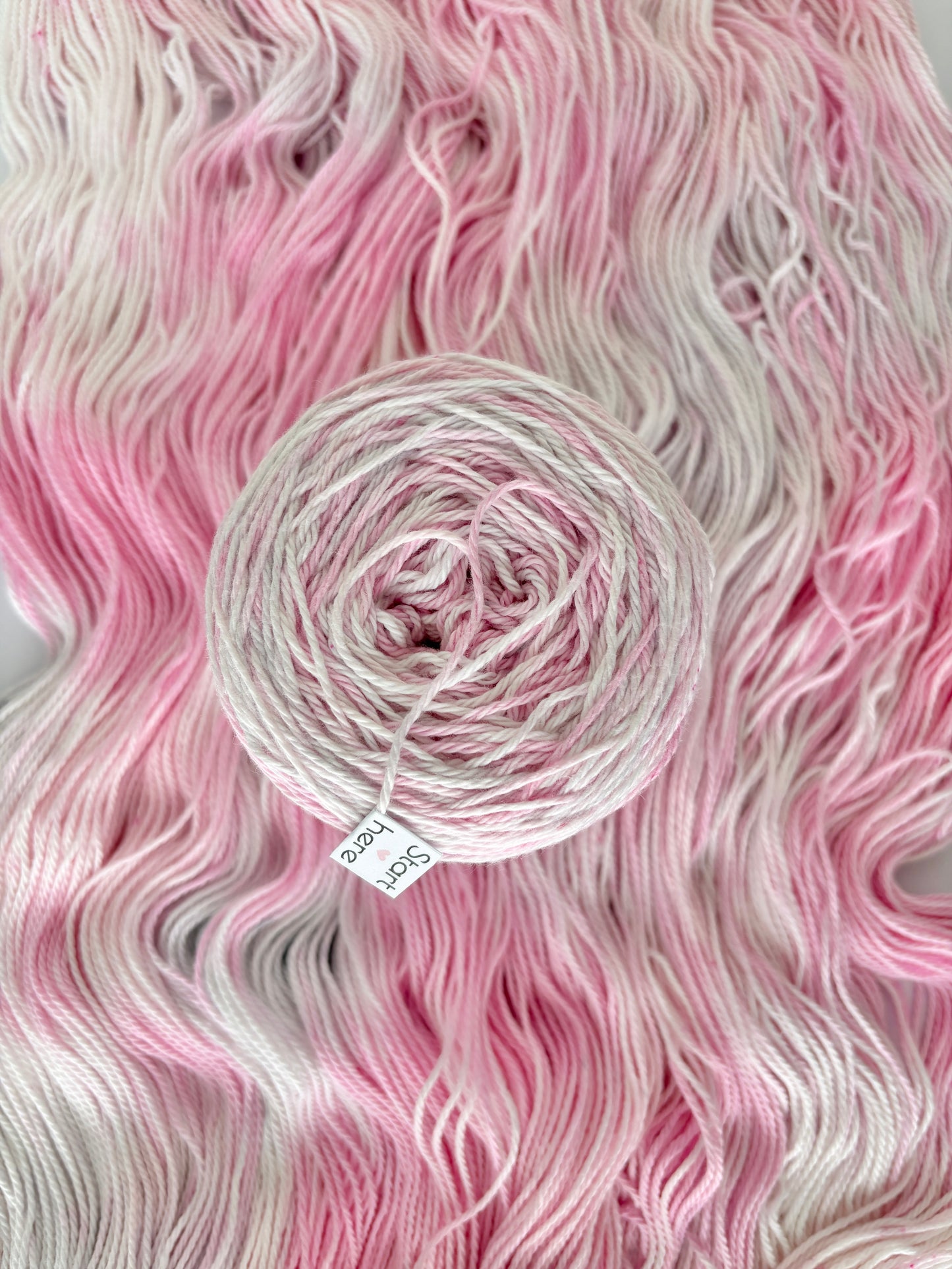 Pink and Grey Galah (variegated) 8ply 100g Australian Cotton