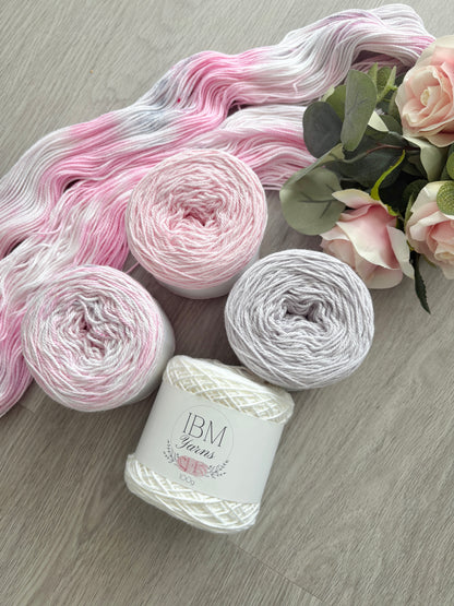 Pink and Grey Galah (variegated) 8ply 100g Australian Cotton