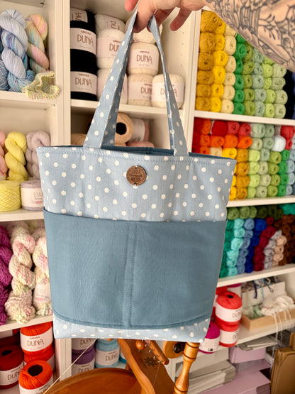 Blue Spots | Medium Project Bag