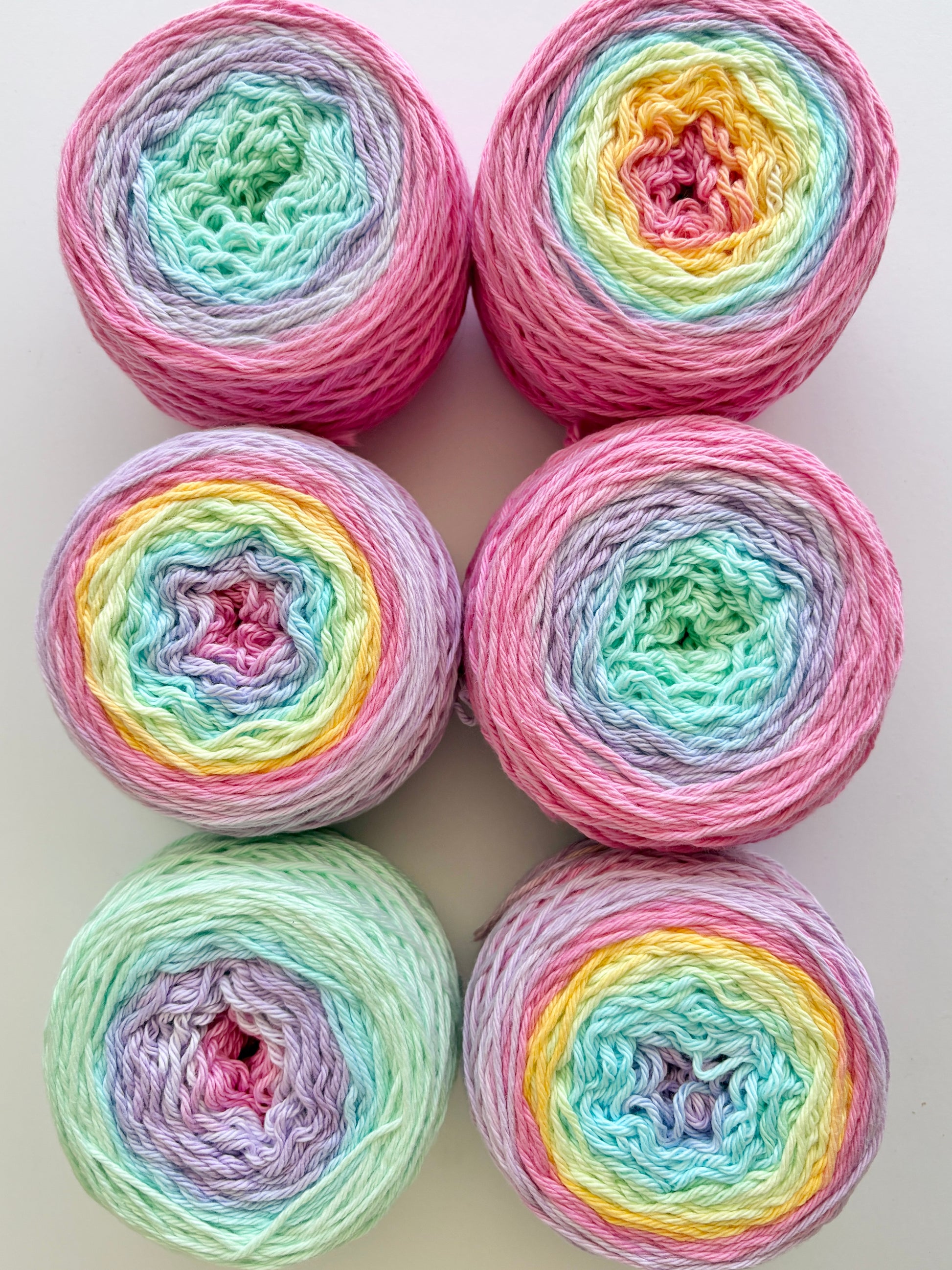 Rainbow cotton candy - Australian Cotton 100g - IBM Yarns