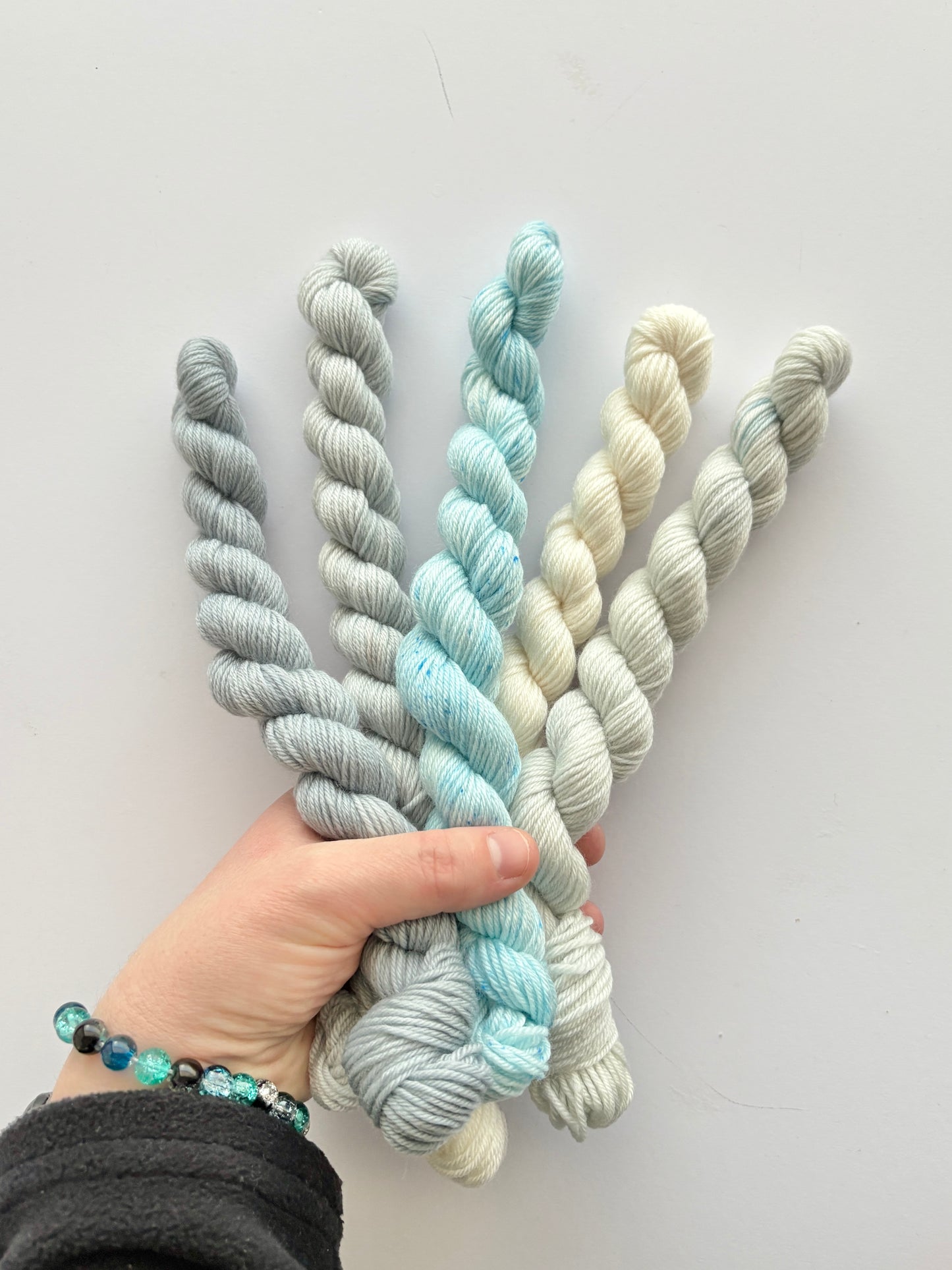 Up in the Clouds - Mini Sock Set, x5 20g skeins, Australian Merino/ Nylon Superwash