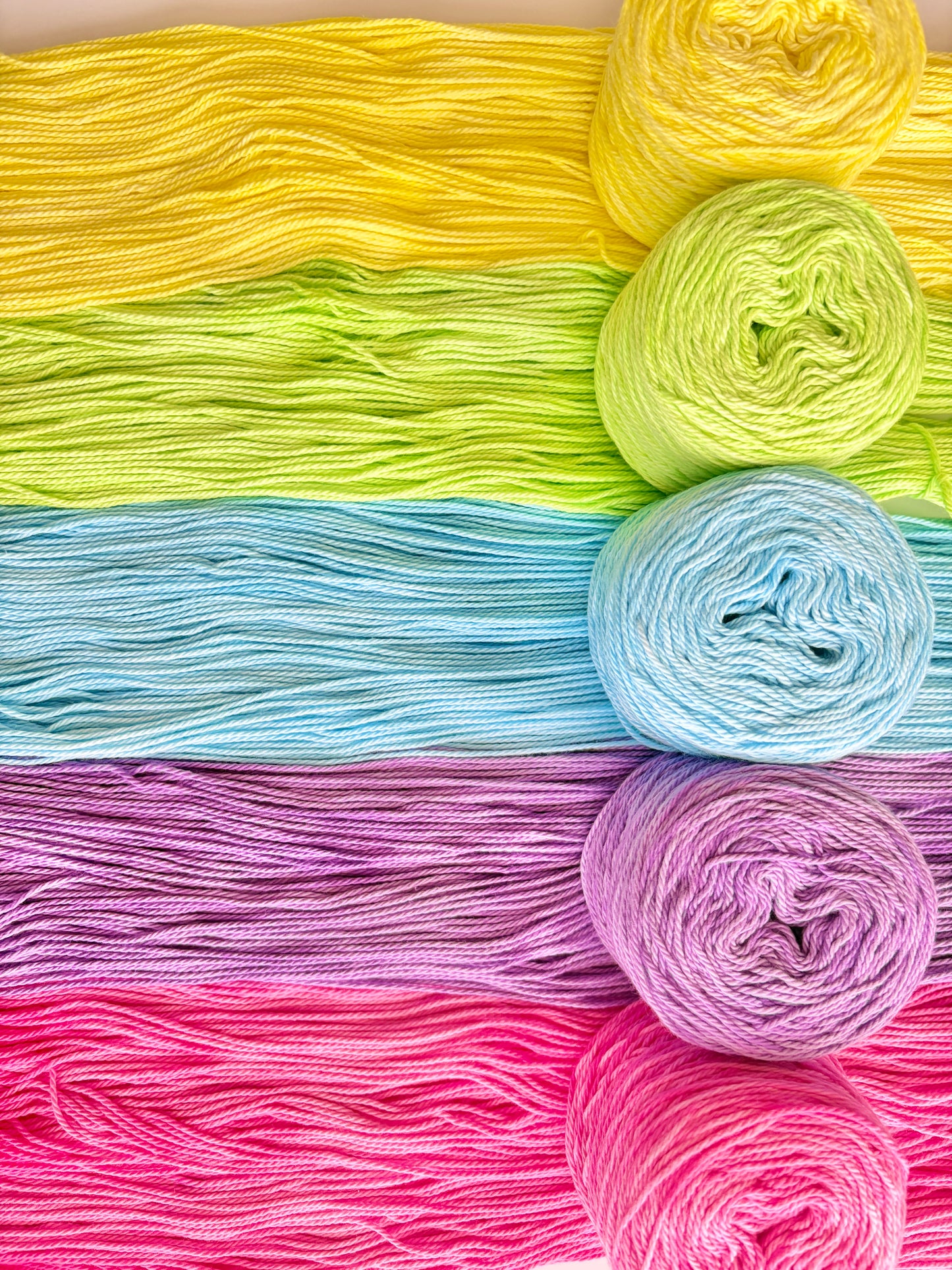 Blooming Brights - 8 ply Australian cotton set 50g cakes x6