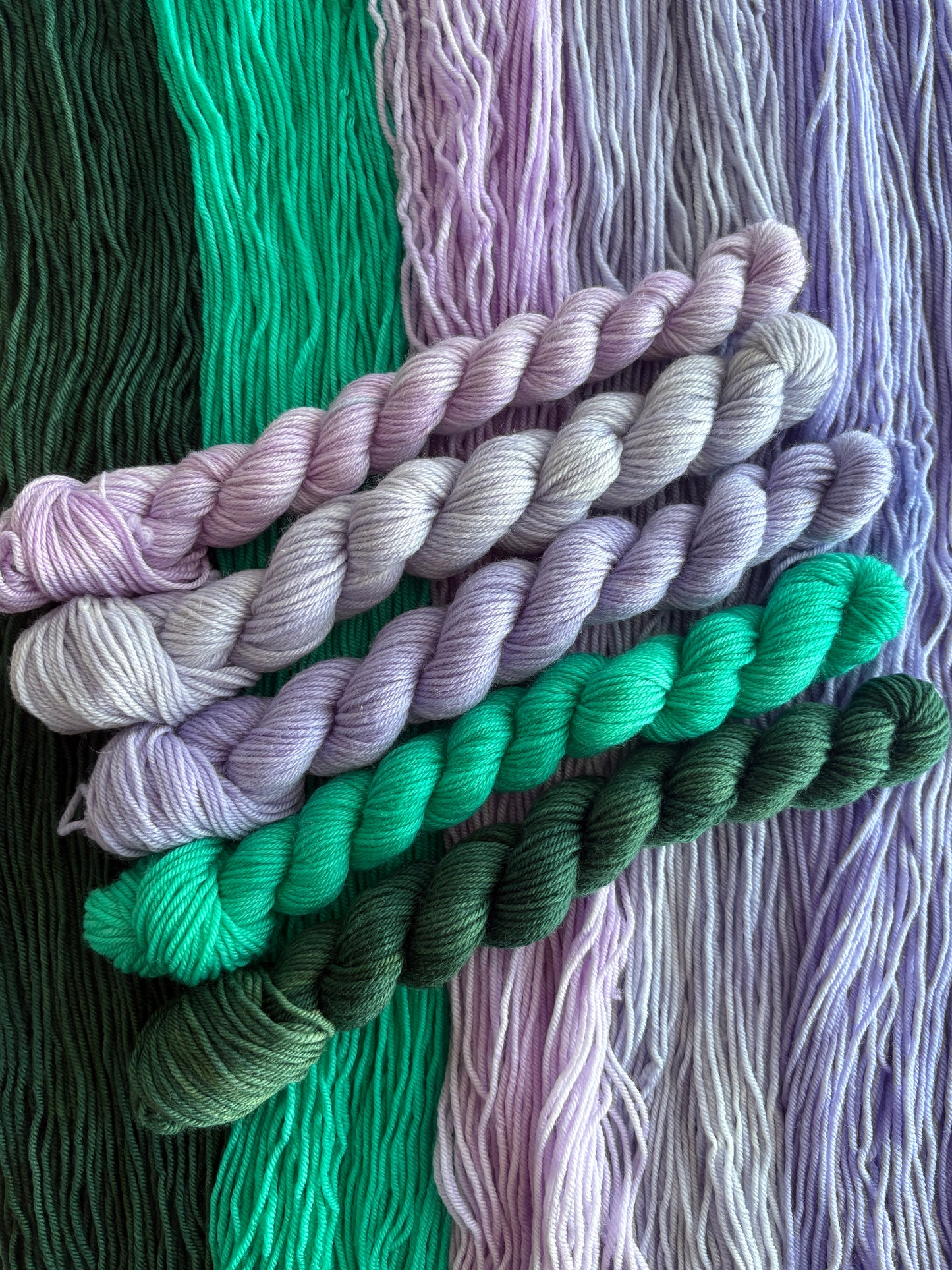 “Lavender Bouquet” - Mini Sock Set, x5 20g skeins, Australian Merino/ Nylon Superwash