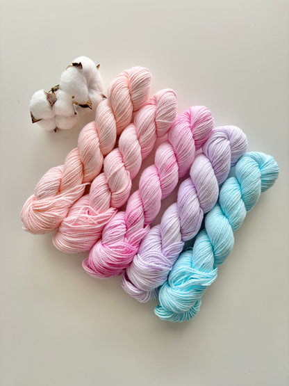 Rainbow Clouds | 5x 50g Skein Set 100% Classic Cotton