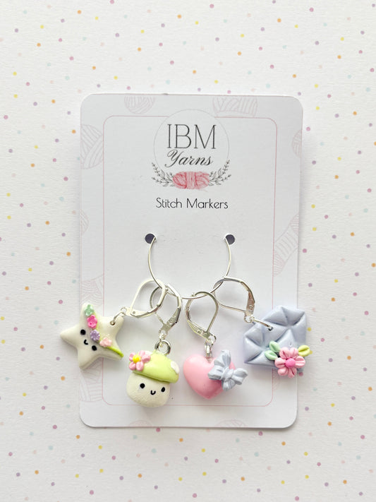 Polymer Clay Stitch Markers - Kawaii